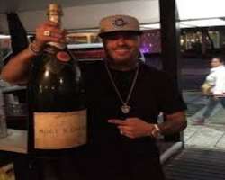 Nicky Jam consuming alcohol
